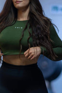 THIQ Crop Top - Olive Green